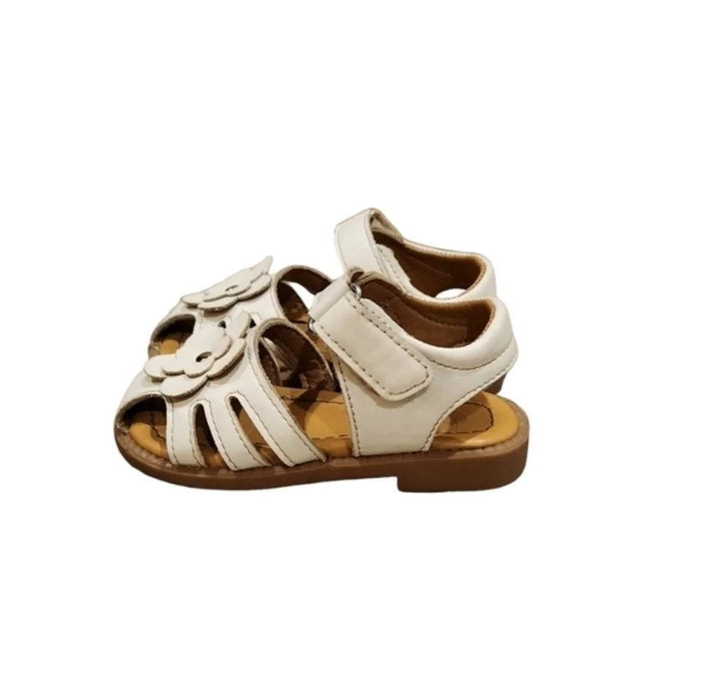 Toddler Girls Floral Summer Sandals Little Kids Rubber‎ Sole PU Leather Outdoors